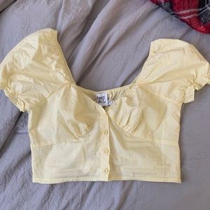 princess polly yellow top. size 4